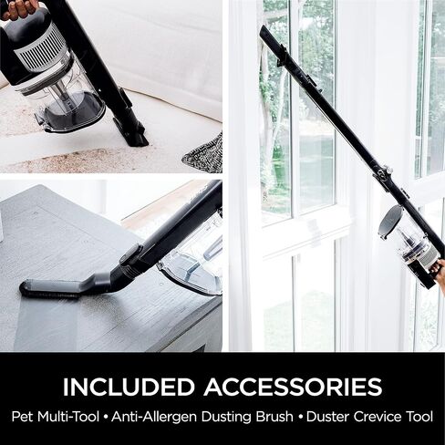 Shark IZ363HT Anti-Allergen Pet Power Cordless Stick Vacuum Self-Cleaning Brusholl, PowerFins, Crevice Tool, Dusting Brush, Pet Multi-Tool & Anti-Allergen Dusting Brush, 50min Runtime, Blue in Saudi Arabia