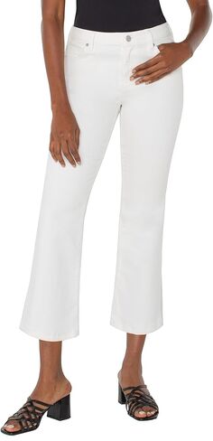 Liverpool Women's Hannah Crop Flare Jean 25.5in Inseam in White in Saudi Arabia