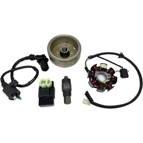Myk Ignition Kit Gy6 150cc Std 8 Poles - تشمل دولاب الموازنة ، الثابت ، الملف ، CDI و Flywheel Puller