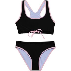 Gottex Kids Toddler and Little Girls Ocean Blue Colorful Two Piece Stylish Swimsuit UV Sun Protection Bathing Suit for Girl