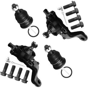 SCITOO 4pcs Front Suspension Kit Lower Ball Joint Upper Ball Joint Fit 2004-2006 For Toyota For Tundra 2004-2007 For Toyota For Sequoia