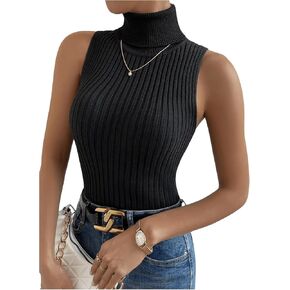 Soly Hux Women's Olcylesseress Turtleneck Sweater سترة متماسكة قمم دبابة السحب