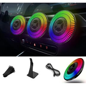 RGB Rechargeable Sound Control Light, Voice-Activated Pickup Music Rhythm Lights, Ambient Light, for Car, Gaming Room Decorations (1Pack)