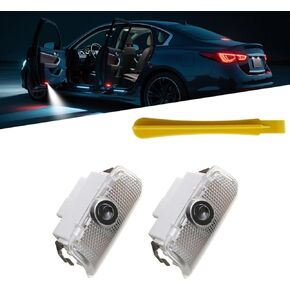 4Pcs Never Fade Car Door Lights Logo Projector,LED Welcome Lights Puddle Light for Q50 Q60 Q70 G25 G37 QX50/56/60/70/80 M25/35/37/45/56 FX35/37/45/50 EX25/35/37 Ghost Shadow Lamp