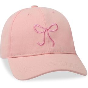 Bow-Tie Baseball Cap for Women Embroidered Trucker Hat Cute Summer Outdoor Travel Hiking Beach Sun Hats