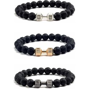 Long tiantian Heavy Bracelet for Mens Heavy Bracelets Dumbell Iron Bracelet Weighted Bracelets for Men Jewelry Gifts for Christmas