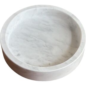 Natural Stone Ring Dish Jewelry Small Tray Marble Trinket Dish Bowl Vintage (Travertine Beige)