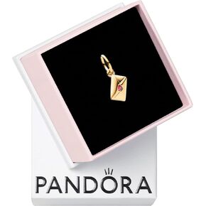 PANDORA Love Letter Envelope Dangle Charm - Gift for Her - Compatible Moments Shine & Cubic Zirconia - with Gift Box