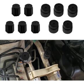 10PCS Car Air Conditioning Valve Core Repair Cover, Car AC Valve Caps, 0.51"/13mm Low Pressure Cap 0.62"/16mm High Pressure Cap, Car Accessories Sealing Port Cover Universal for Most Cars