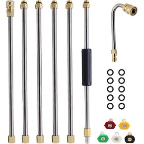 مجموعة عصا تمديد غسالة الضغط توينكل ستار، رمح بديل بطول 8.5 قدم مع 6 رؤوس فوهة، 4000 رطل لكل بوصة مربعة in Kuwait