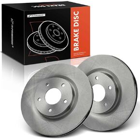 A-Premium Front Solid Disc Brake Rotors Compatible with Select Nissan Models - Sentra 2017-2019, Juke 2011-2017 2-PC Set