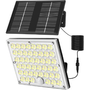 Solar Lights Outdoor Waterproof Motion Sensor Security Lights, Upgraded Convex Lens 150% Bright, 184 LED, 3 Modes, 16.4 ft Cord, Outdoor Light for Patio, Porch, Backyard, Garage (1)