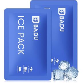 TSA Approved Ice Packs for Travel, Pack of 2 (190g Each), Reusable Large Ice Packs Suitable for Most Insulin Cooler Travel Cases, Retention for 8-24 Hours