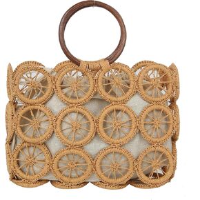 Ladies mesh woven handbag; new beach handbag; inner liner can be taken out