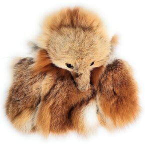 فوسريون الفاخرة الحقيقية الثعلب الفراء حقيبة حقيبة اليد مع تفاصيل رأس الثعلب الواقعية in Kuwait