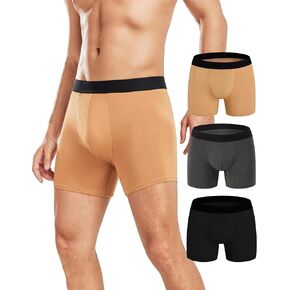 Washable Incontinence Underwear for Men, Leak Proof Underwear Bladder Control Protective Boxer Briefs High Absorbency