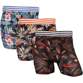 Men Boxer Briefs 3D Pouch Long Leg Ice Silk Breathable Sheer Sexy Mesh Camouflage Underwear Anti Chafing Seamless
