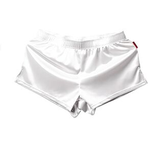 Tapuu Mens Satin Boxer Shorts Ice Silk Pajamas Boxers
