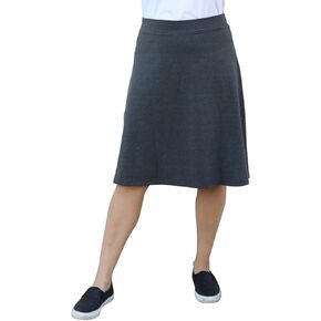 Kosher Casual Women's Modest Knee-Length A-Line Lightweight Cotton Spandex Skirt