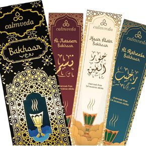 عصي البخور العربية عود باخور - بيراماراتايت (3 متغيرات ، 40+ البخور) البخور العربي الدافئ العميق مثل الناسايم ، هور آلان آند آل رحيم أود بوخور | الهدايا الإسلامية المثالية أو هدايا العيد