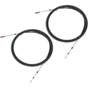 2pcs 24ft 276 بوصة من النوع البحري 3300/33C Throttle Shift مربع التحكم عن بُعد مع كابل/clevis لـ yamaha المحرك الخارجي نظام التوجيه