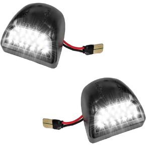 2pcs مجموعة مصباح LED الكاملة LED LED ، 6500k علامة أبيض علامة أبيض متوافقة مع F150 F250 F350 Bronco Explorer ، استبدال مجموعة ترخيص مرخص للسيارة (18 رقائق LED)