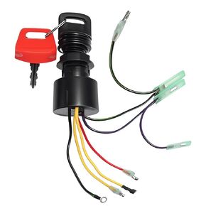Boat Ignition Switch with 2 Keys Compatible with Mercury Sierra Mariner Outboard Motor Control Box with 3 Position 6 Wire Connectors Replace#: 87-17009A5 87-17009A2