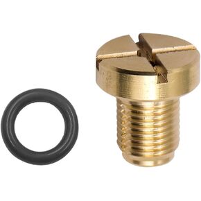 Car Radiator Coolant Expansion Tank Bleeder Screw, Brass Auto Air Reservoir Plug with Rubber O-Ring, OEM# 17111712788 Replacement Accessories, Compatible with X3, X5, 325i