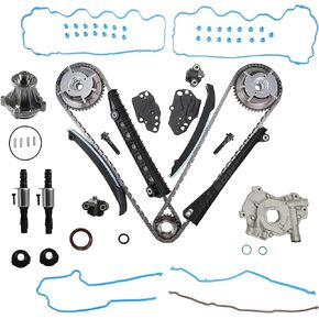 5.4L Timing Chain Kit Oil Pump kit Phasers VVT Valves Fit for Ford F150 F250 F350 Super Duty, Expedition Lincoln Mark LT, Triton Navigator 2005-2010 5.4L 3V Replace# 5L3Z-6268-A 3R2Z-6A257-DA
