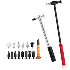 Ladyrosian Car Paintless Dent Tools Repair Remmer Car Car Dent Dent Tools Down Down With Stow Down Head Tap (Red)