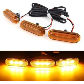 Front LED Grille Lights for Ford Bronco Sport Badlands 2021-2024, Bronco Accessories 2024, Grille Lights(3 PCS) (Black)