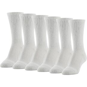 GOLDTOE Women's FIT TEC Cushion Crew Socks, 6-Pairs