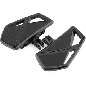 Motorcycle Floorboards Phantom Front Foot Pegs Footrest for Harley Softail 2018-2023 Fat Boy Street Bob Low Rider Sport Glide Slim Fatbob Breakout 114 (Black)