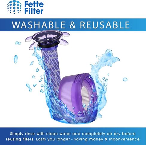 فلتر Fette - فلتر ما بعد المحرك متوافق مع مكانس Dyson V8 اللاسلكية. قارن بالجزء رقم 967478-01. (حزمة من 2) in Kuwait