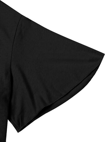 Remidoo Womens Fringe HEM Short Sleeve Round Dound The Shirt Teep Excerize Tope in Kuwait
