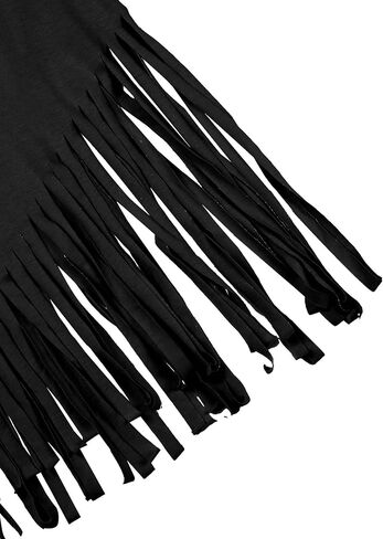 Remidoo Womens Fringe HEM Short Sleeve Round Dound The Shirt Teep Excerize Tope in Kuwait