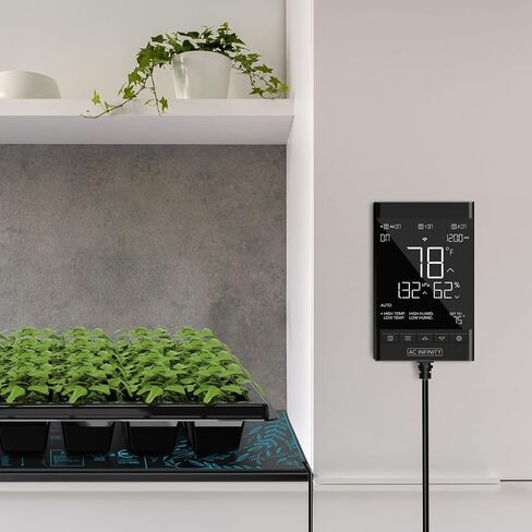AC Infinity Controller 79, Smart Outlet Controller, with Temperature, Humidity, Timer, Cycle, Schedule Controls, Wall Hang Digital Thermostat for Heat Mat, Seedling Germination, and Propagation in Saudi Arabia