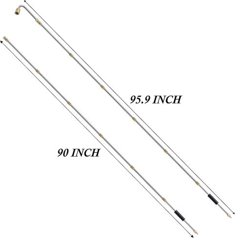 مجموعة عصا تمديد غسالة الضغط توينكل ستار، رمح بديل بطول 8.5 قدم مع 6 رؤوس فوهة، 4000 رطل لكل بوصة مربعة in Kuwait