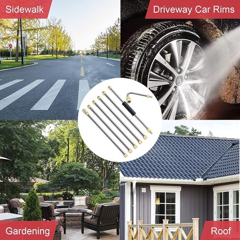 مجموعة عصا تمديد غسالة الضغط توينكل ستار، رمح بديل بطول 8.5 قدم مع 6 رؤوس فوهة، 4000 رطل لكل بوصة مربعة in Kuwait