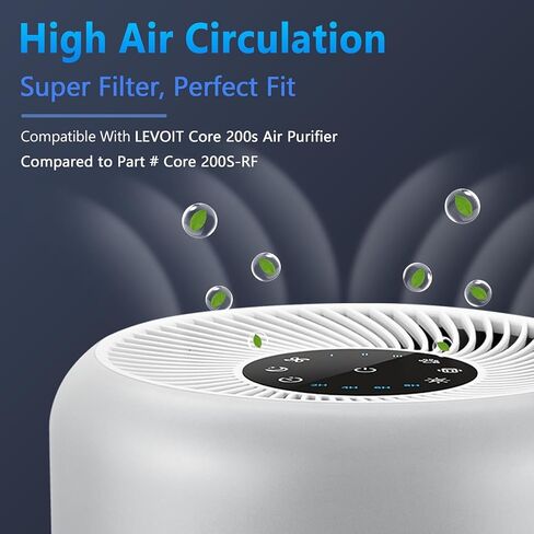 Core 200S Replacement Filter Compatible with LEVOIT Core 200S Smart WiFi Air Purifier, 3-in-1 H13 True HEPA Filter Replacement and High-Efficiency Activated Carbon, Part # Core 200S-RF, 2 Pack in Saudi Arabia