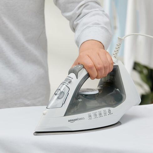 Amazon Basics Ceramic Soleplate Steam Iron, 1700-Watt, Gray, 11 Inch in Kuwait