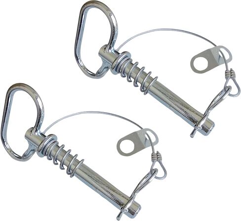 Heavy Duty 1/2 x 3 Hitch pins and Clips, Trailer pins with Springs for Towing for Hook and axle Connections (1) in Saudi Arabia