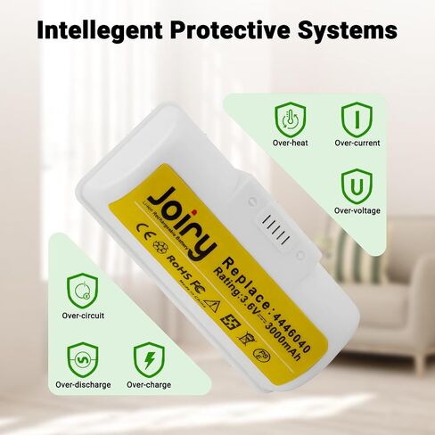 Joiry Li-ion Battery 3.6V 3Ah for iRobot Braava Jet 240 Floor Mopping Robots Lithium Cell (White) in Kuwait
