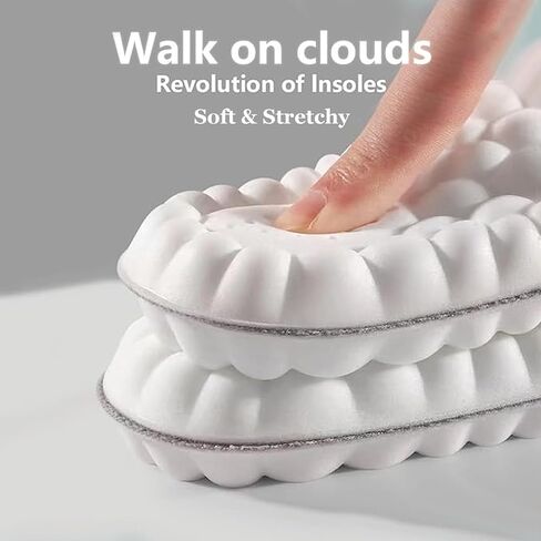 2 زوج 4D سحابة التكنولوجيا النعل super soft comfort النعال | النعال الرغوية للذاكرة على شكل حرف U ، نعل سحابة 4D للنساء للنساء. in Saudi Arabia