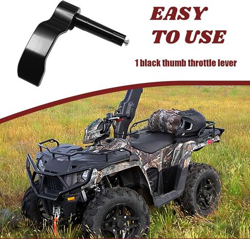 Aluminum Thumb Throttle Control Lever Black - Direct Fit for Polaris Sportsman 450/550/570/850/XP1000 and Scrambler 550/850/XP1000 EPS (2009-2024), Replace Part # 2010359, 2010336 in Saudi Arabia