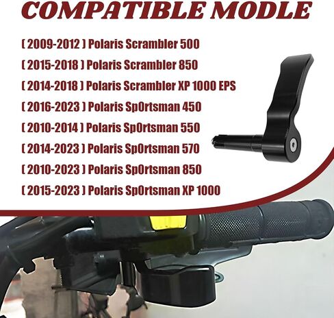 Aluminum Thumb Throttle Control Lever Black - Direct Fit for Polaris Sportsman 450/550/570/850/XP1000 and Scrambler 550/850/XP1000 EPS (2009-2024), Replace Part # 2010359, 2010336 in Saudi Arabia