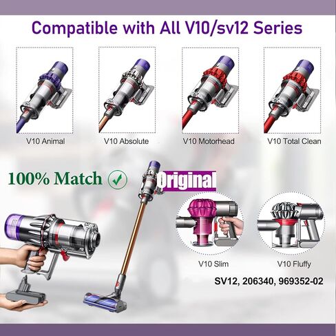 LONGFIT V10 Battery 25.2V 4.0Ah for Dyson, V10 Battery Replacement Pack Li-ion for Dyson Cyclone V10 Animal V10 Absolute SV12 V10 Fluffy V10 Motorhead Stick Vacuums in Saudi Arabia