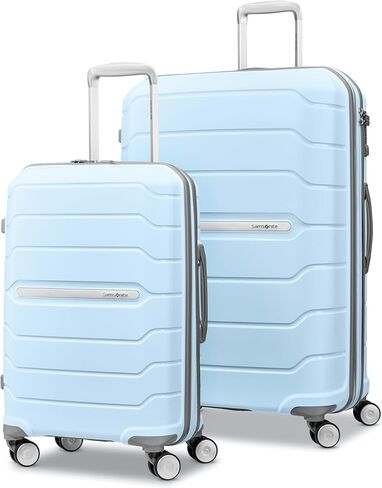 Samsonite Freeform 24 بوصة الأمتعة المتوسطة مع عجلات دوار مزدوجة 360 درجة - حقيبة محددة - قفل TSA ، معتمد من شركات الطيران - البولي بروبيلين متينة قابلة للتوسيع للسفر خفيف الوزن - السماء الأزرق in Saudi Arabia