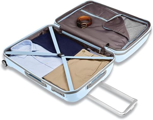 Samsonite Freeform 24 بوصة الأمتعة المتوسطة مع عجلات دوار مزدوجة 360 درجة - حقيبة محددة - قفل TSA ، معتمد من شركات الطيران - البولي بروبيلين متينة قابلة للتوسيع للسفر خفيف الوزن - السماء الأزرق in Saudi Arabia