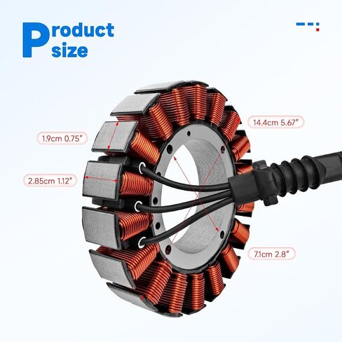 29987-06 Magneto Stator Coil Fits Harley Davidson Electra Glide|Road Glide|Road King|Street Glide|Tri Glide|Ultra Limited 2006-2016 50 Amp 3 Phase, OEM Replaces 29987-06A, 29987-06B, 29987-06D in Saudi Arabia